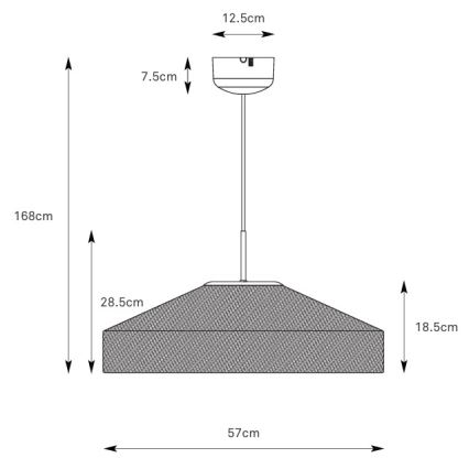 Markslöjd 108955 - Závesné svietidlo na lanku ALIA 1xE27/60W/230V priemer 57 cm krémová/čierna