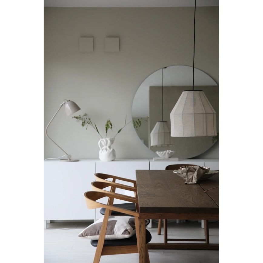 Markslöjd 108956 - Luster na lanku AIKO 1xE27/60W/230V ľan/čierna