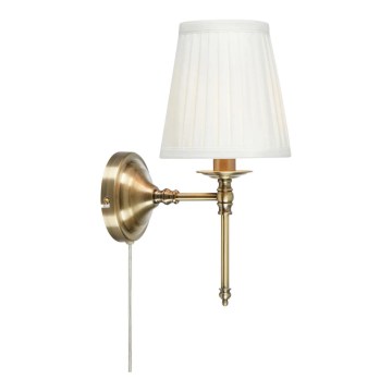 Markslöjd 108968 - Nástenná lampa MANOR 1xE14/40W/230V biela/mosadz