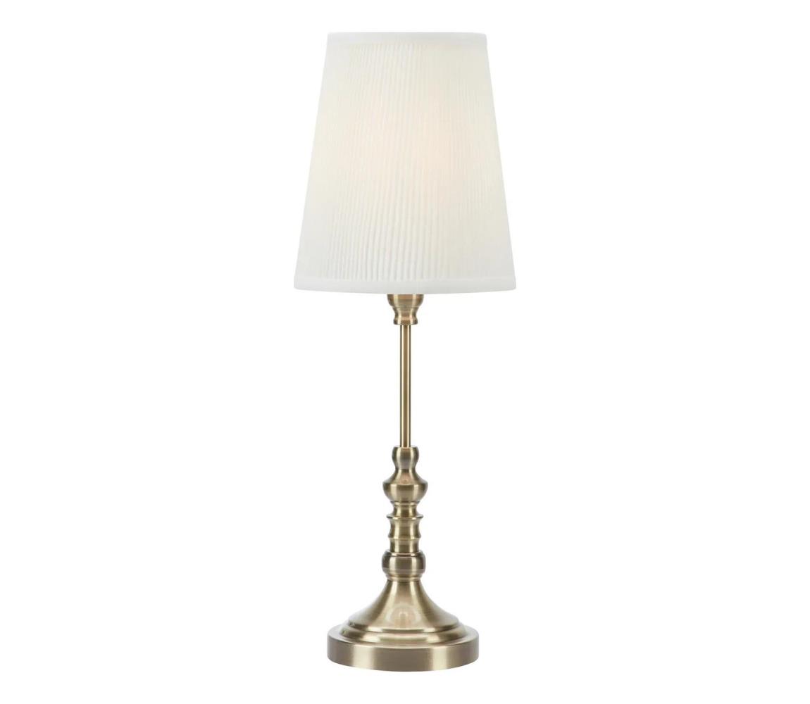 Markslöjd 108970 - Stolná lampa NOBLE 1xE14/40W/230V 66 cm biela/mosadz 108970