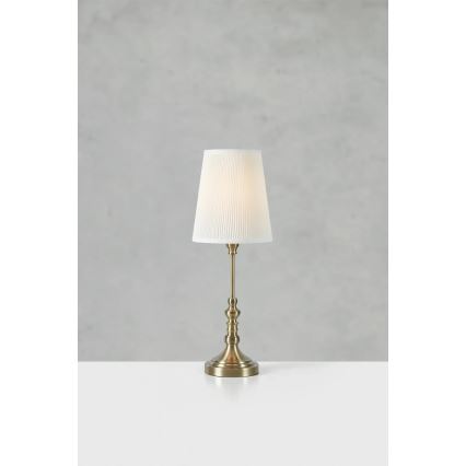 Markslöjd 108970 - Stolná lampa NOBLE 1xE14/40W/230V 66 cm biela/mosadz