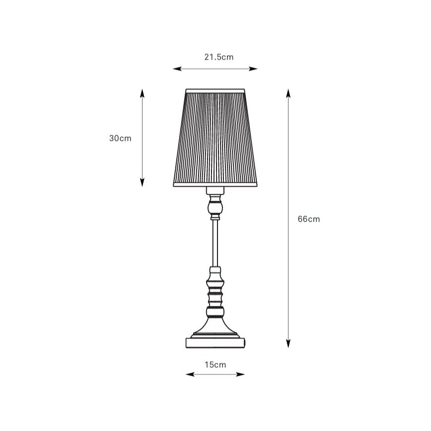 Markslöjd 108970 - Stolná lampa NOBLE 1xE14/40W/230V 66 cm biela/mosadz