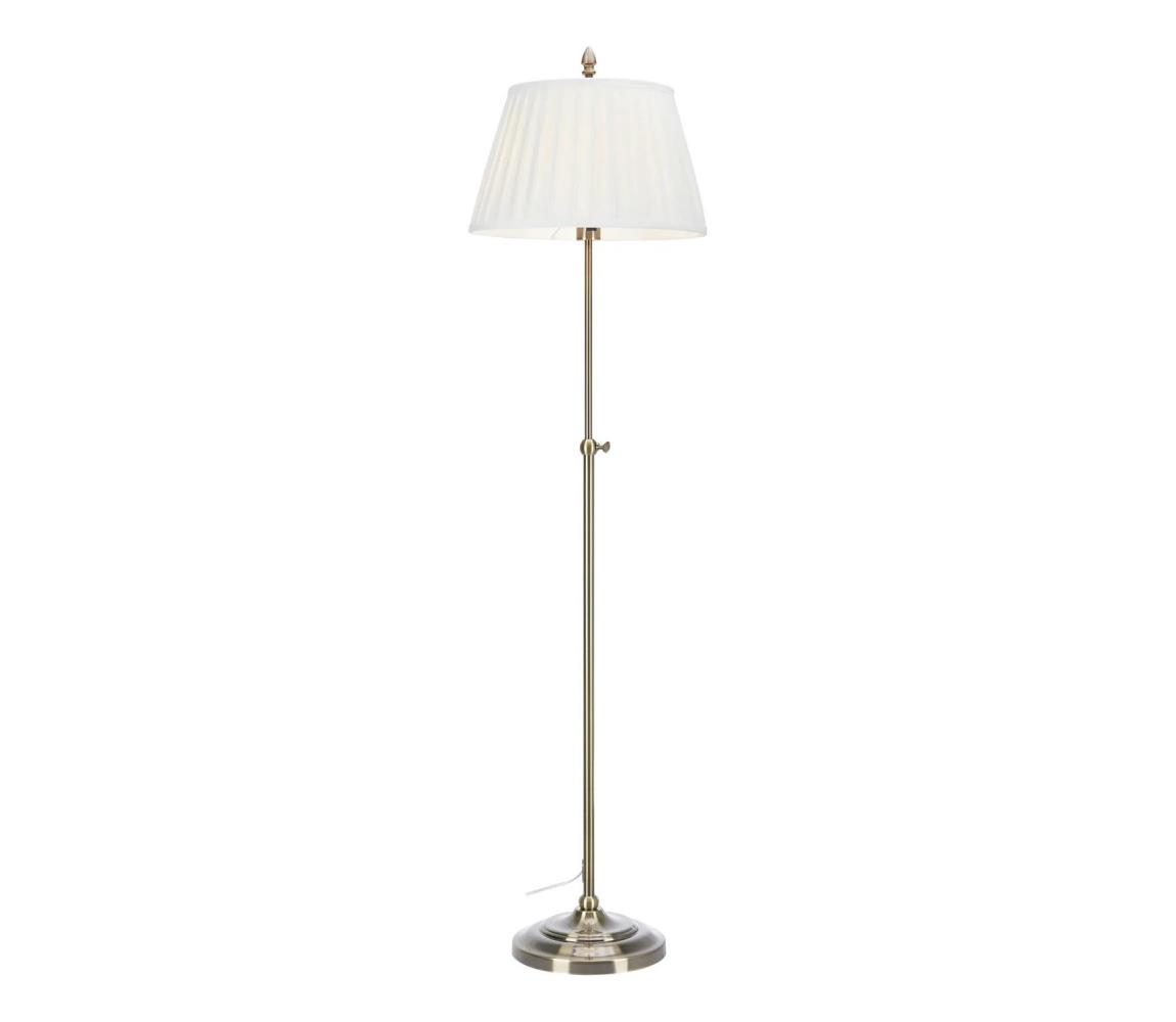 Markslöjd 108972 - Stojacia lampa OXFORD 1xE14/40W/230V biela/mosadz 108972