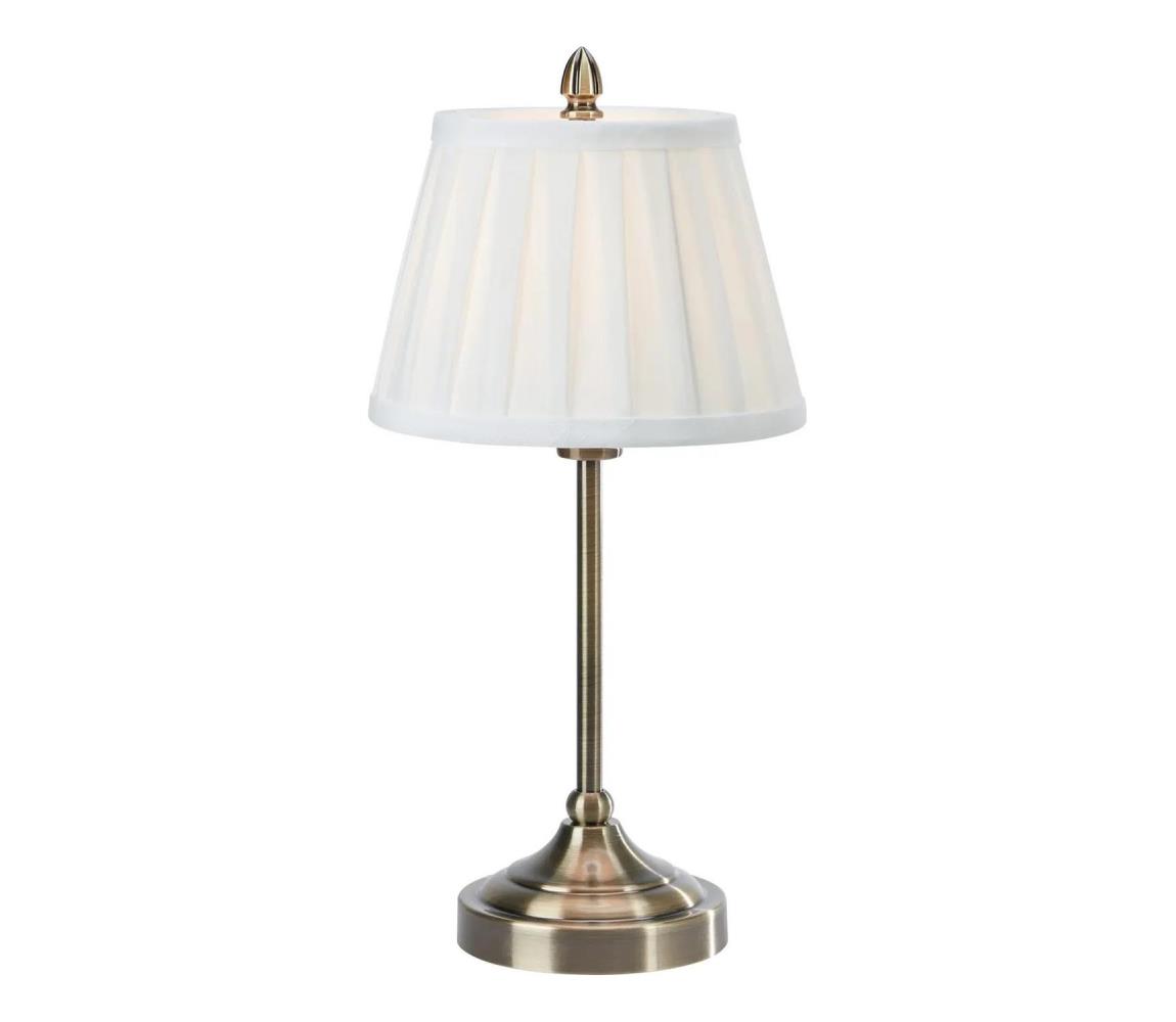 Markslöjd 108973 - Stolná lampa OXFORD 1xE14/40W/230V biela/mosadz 108973