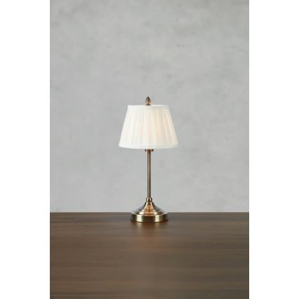 Markslöjd 108973 - Stolná lampa OXFORD 1xE14/40W/230V biela/mosadz