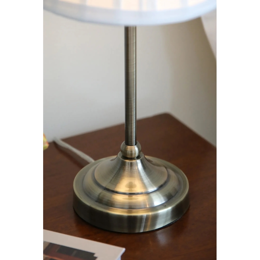 Markslöjd 108973 - Stolná lampa OXFORD 1xE14/40W/230V biela/mosadz