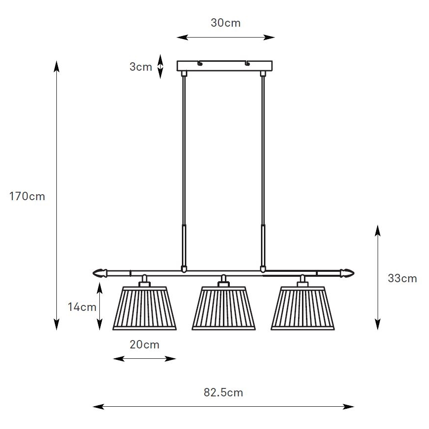 Markslöjd 108975 - Závesné svietidlo na lanku OXFORD 3xE14/40W/230V mosadz/biela