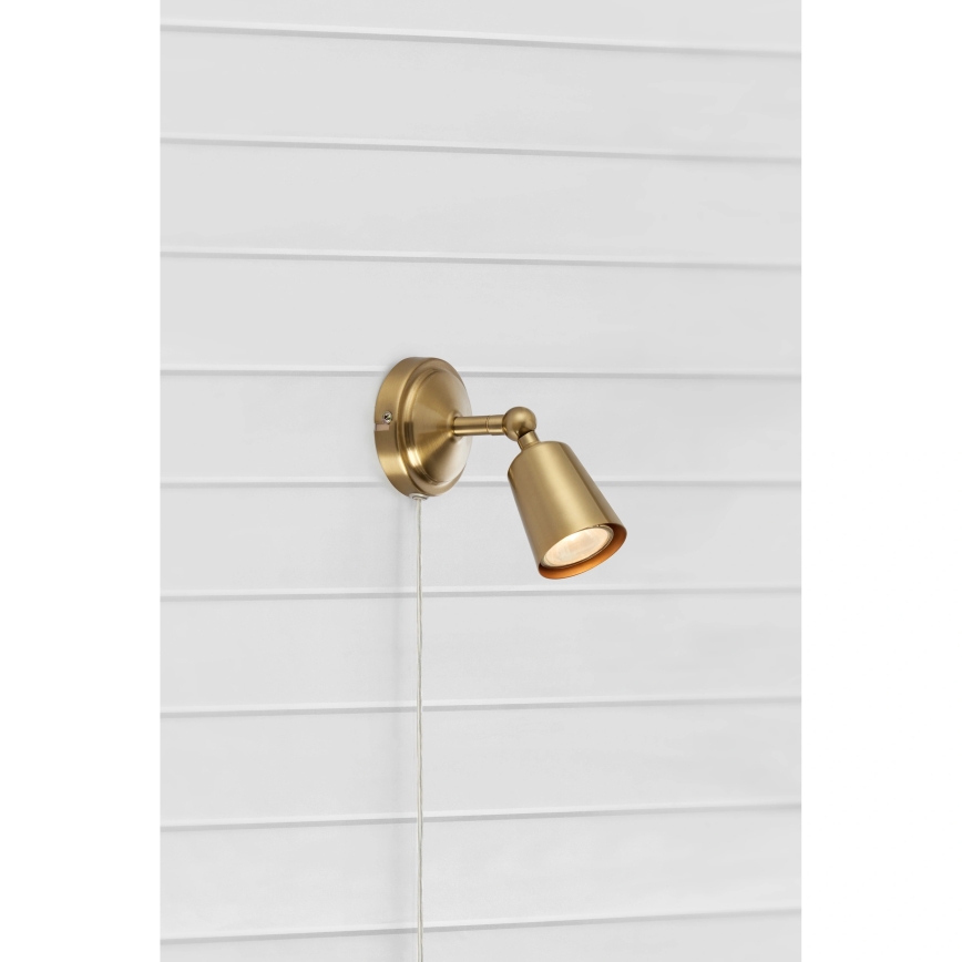 Markslöjd 108978 - Nástenné bodové svietidlo TINY 1xGU10/7W/230V mosadz