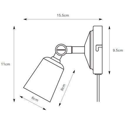 Markslöjd 108978 - Nástenné bodové svietidlo TINY 1xGU10/7W/230V mosadz
