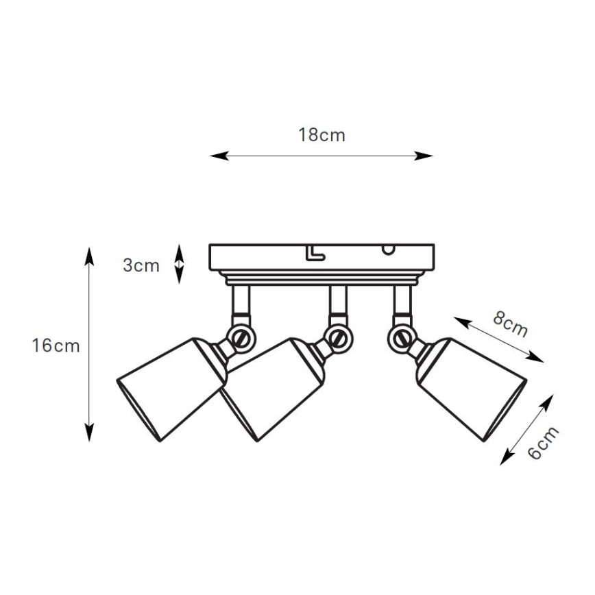 Markslöjd 108980 - Bodové svietidlo TINY 3xGU10/7W/230V mosadz