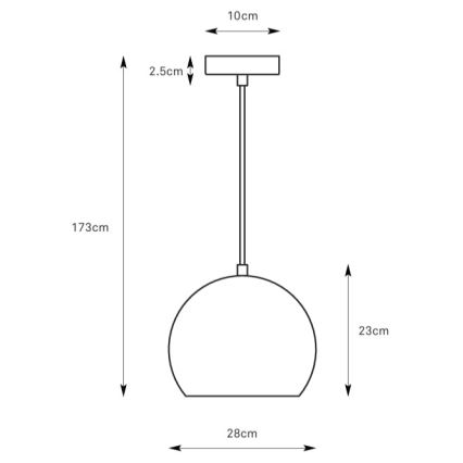 Markslöjd 108986 - Závesné svietidlo POP 1xE27/40W/230V, priemer 28 cm, šedé