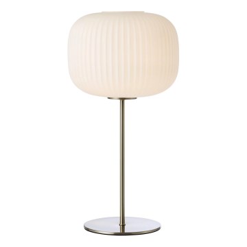 Markslöjd 109007 - Stolná lampa SOBER 1xE27/40W/230V biela/matný chróm