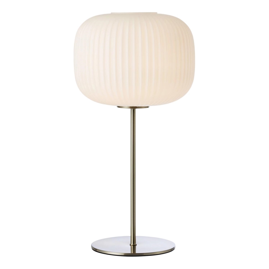 Markslöjd 109007 - Stolná lampa SOBER 1xE27/40W/230V biela/matný chróm