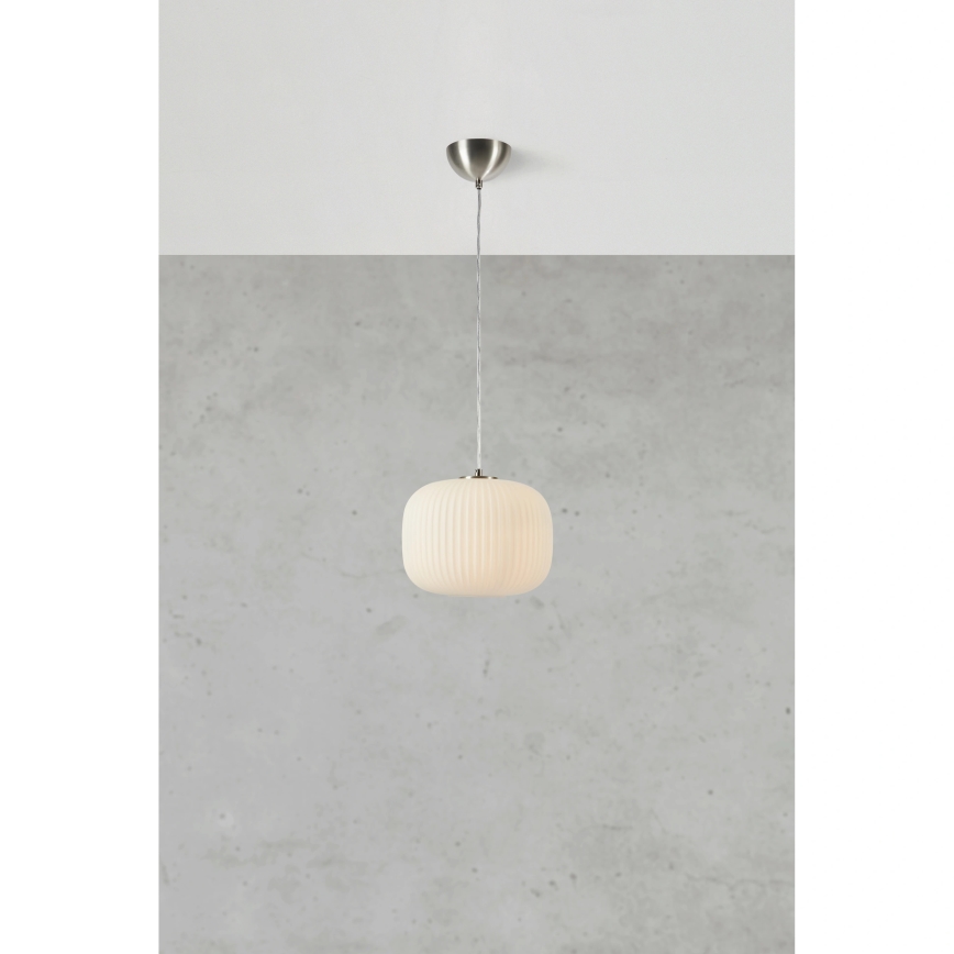 Markslöjd 109008 - Závesné svietidlo na lanku SOBER 1xE27/40W/230V pr. 25 cm matný chróm