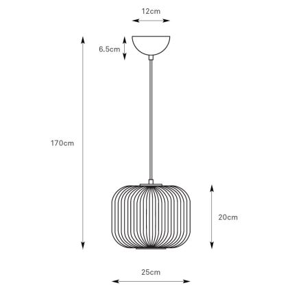 Markslöjd 109008 - Závesné svietidlo na lanku SOBER 1xE27/40W/230V pr. 25 cm matný chróm