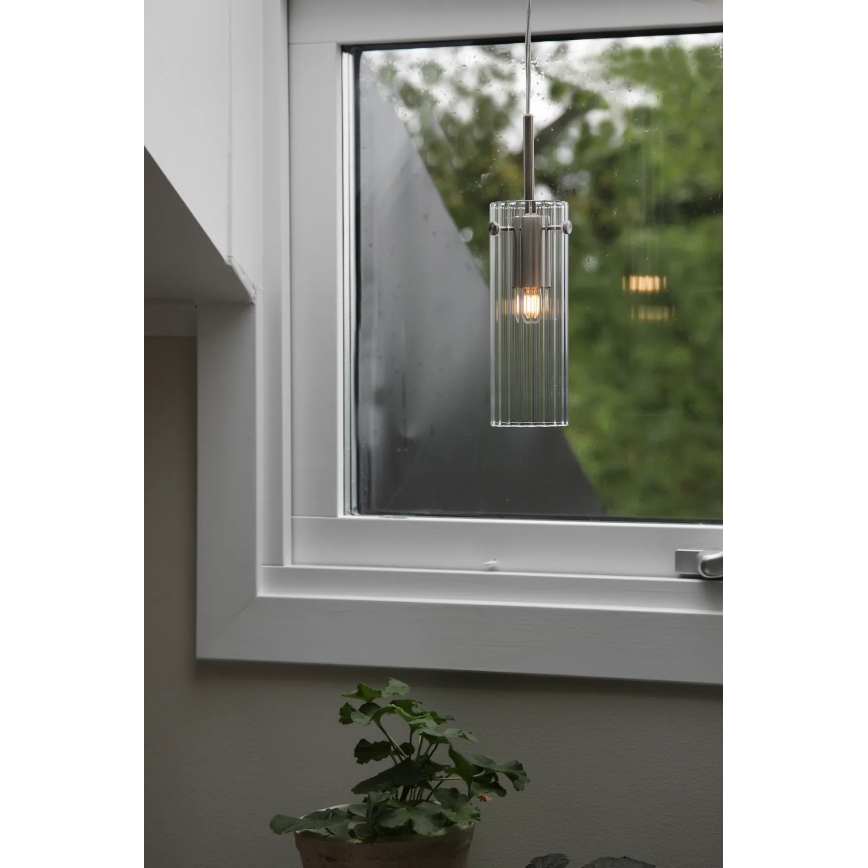Markslöjd 109013 - Závesný luster TIBIA 1xE14/40W/230V číre/mosadz
