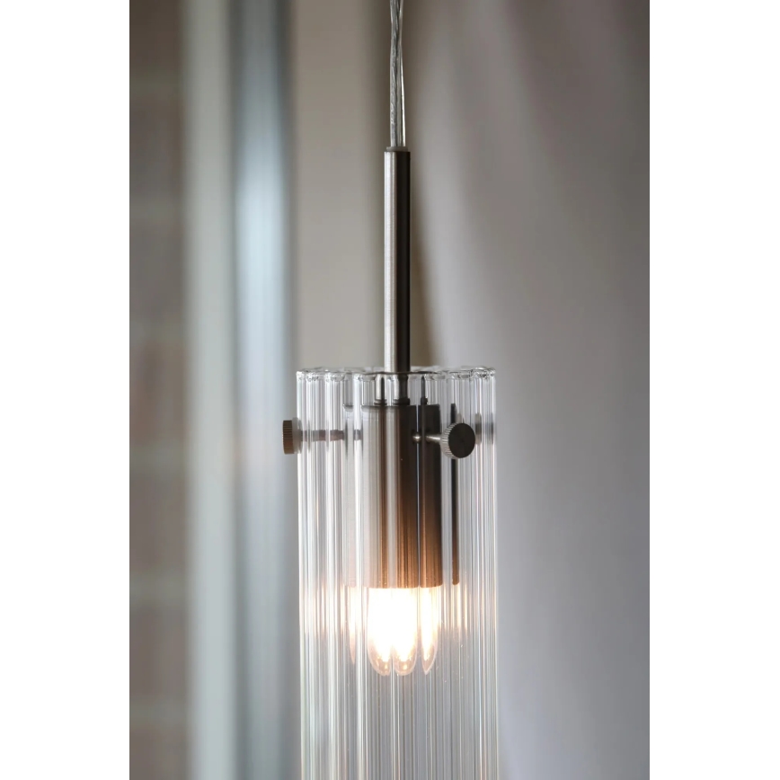 Markslöjd 109013 - Závesný luster TIBIA 1xE14/40W/230V číre/mosadz