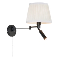 Markslöjd 109016 - LED nástenné svietidlo PIVOT 1xE27/40W/230V + LED/4W krémové/čierne