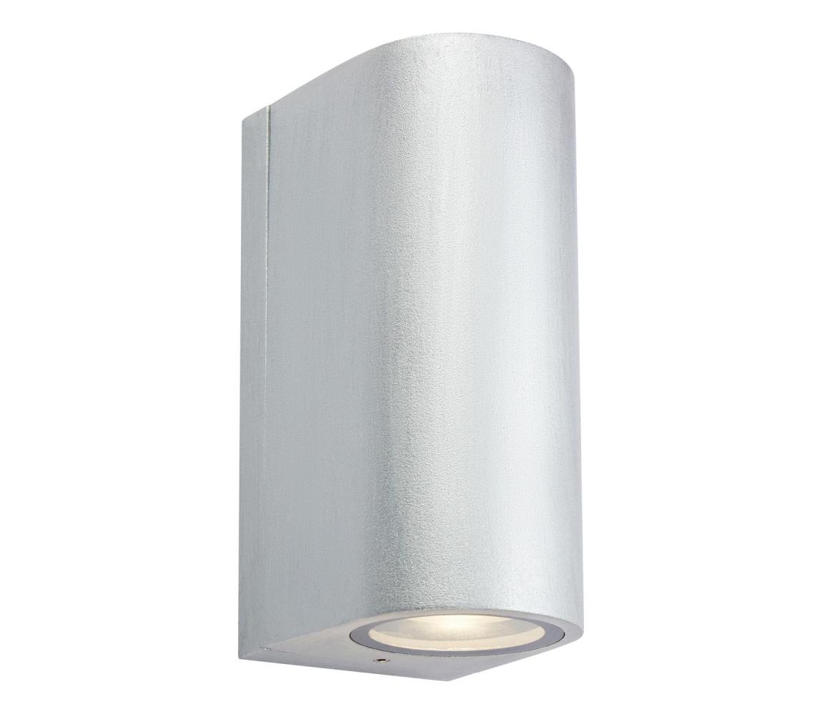 Markslöjd 109112 - LED stmievateľné vonkajšie nástenné svietidlo ALOR 2xLED/4,9W/230V IP65 strieborné 109112
