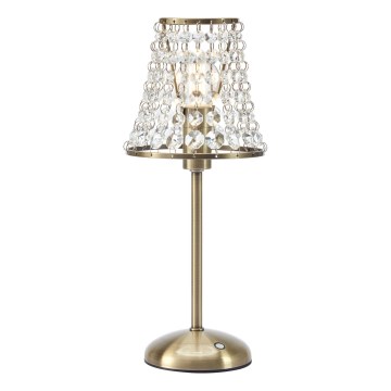 Markslöjd 109125 - LED stmievateľná nabíjateľná dotyková stolná lampa LIORA 1xE14/2W/2000 mAh mosadz