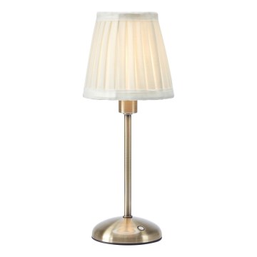Markslöjd 109126 - LED stmievateľná nabíjacia dotyková stolová lampa ANNO 1xE14/2W/2000 mAh biela/mosadz