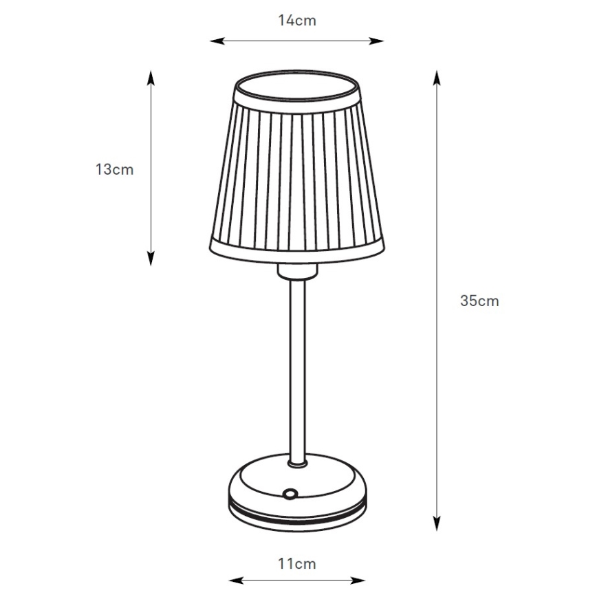 Markslöjd 109126 - LED stmievateľná nabíjacia dotyková stolová lampa ANNO 1xE14/2W/2000 mAh biela/mosadz