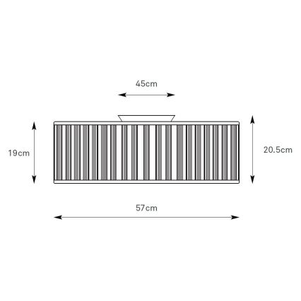 Markslöjd 109133 - Stropné svietidlo LUX 3xE27/60W/230V pr. 57 cm len