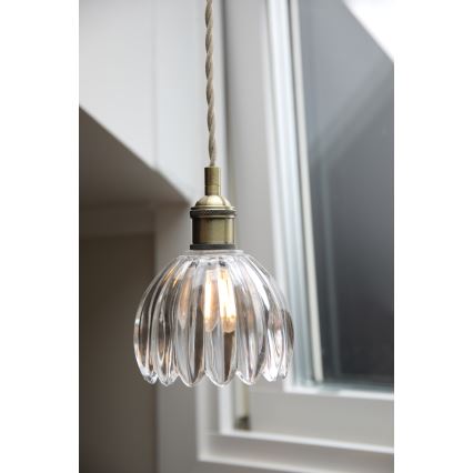 Markslöjd 109136 - Závesné svietidlo na lanku GOTA 1xE14/40W/230V mosadz/priehľadné