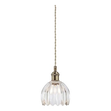 Markslöjd 109136 - Závesné svietidlo na lanku GOTA 1xE14/40W/230V pr. 13 cm mosadz/číre