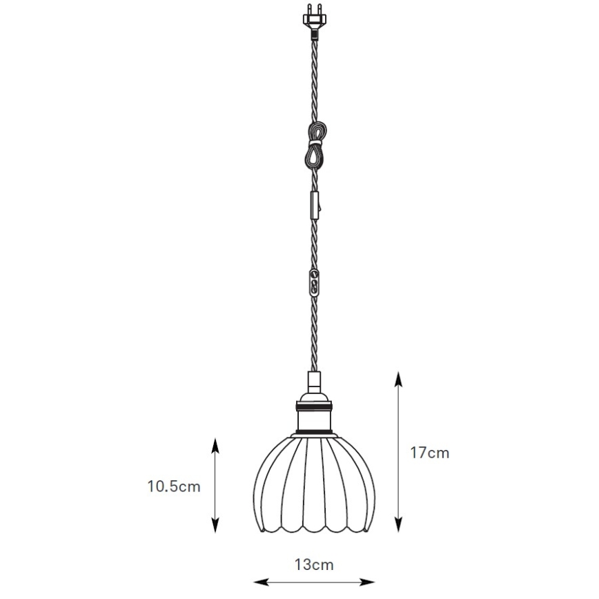 Markslöjd 109137 - Závesné svietidlo na lanku GOTA 1xE14/40W/230V priemer 13 cm dymová béžová/mosadz
