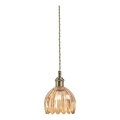 Markslöjd 109137 - Závesné svietidlo na lanku GOTA 1xE14/40W/230V priemer 13 cm dymová béžová/mosadz