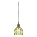 Markslöjd 109138 - Závesné svietidlo na lanku GOTA 1xE14/40W/230V pr. 13 cm dymová zelená/mosadz