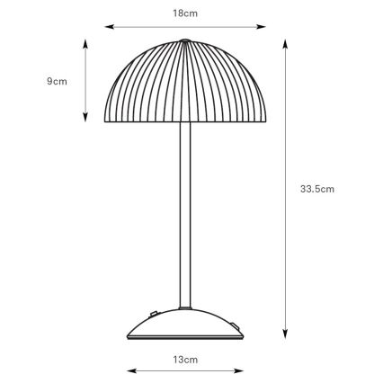 Markslöjd 109139 - Stolová lampa ZIN 2xG9/20W/230V sivá