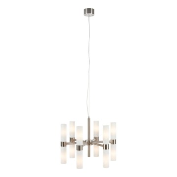 Markslöjd 109154 - Závesný luster ELARA na lane 12xE14/40W/230V priemer 60 cm matný chróm