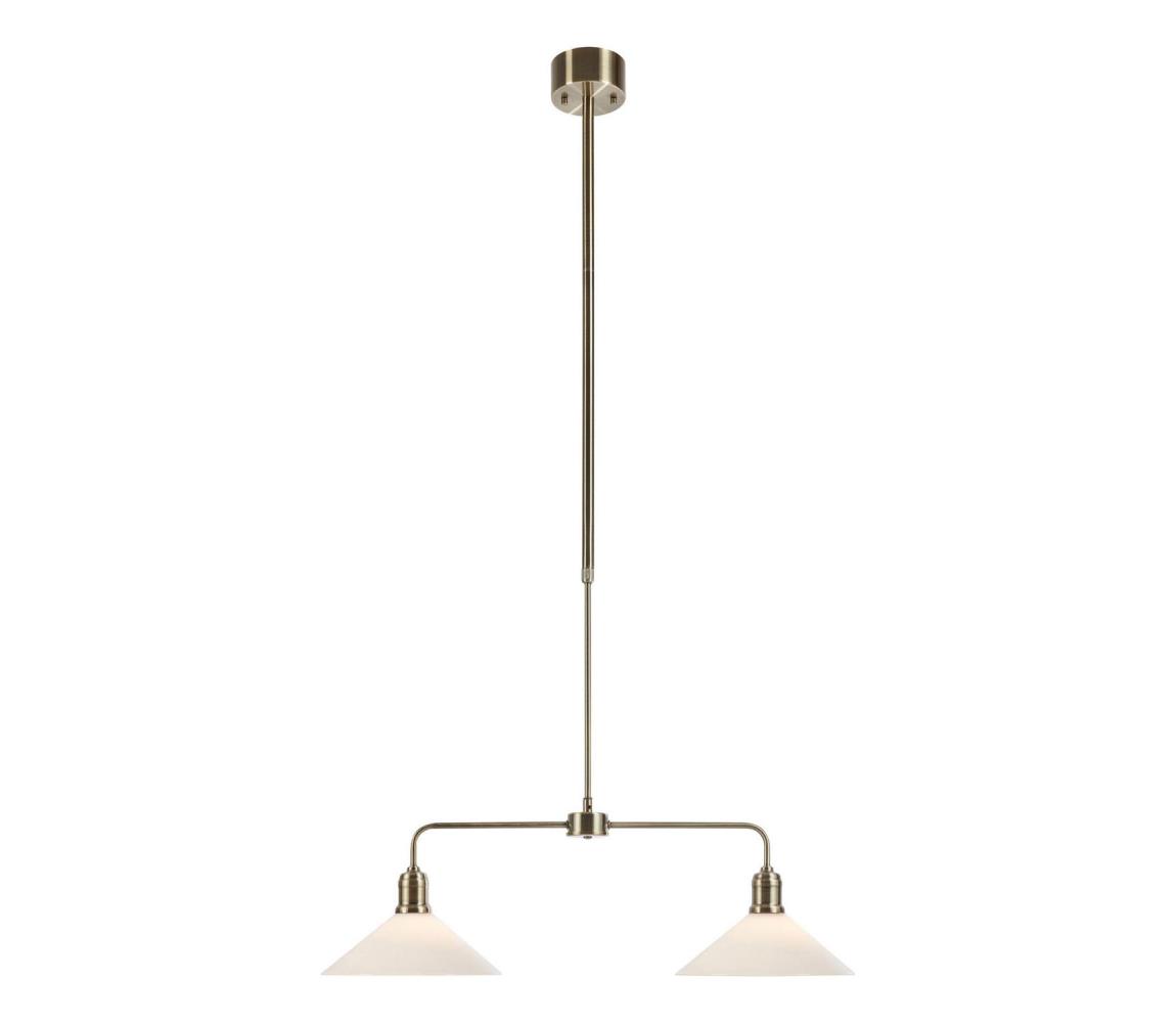 Markslöjd 109160 - Luster na tyči VELA 2xE27/60W/230V biela/mosadz 109160