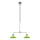 Markslöjd 109161 - Luster na tyči VELA 2xE27/60W/230V zelená/mosadz