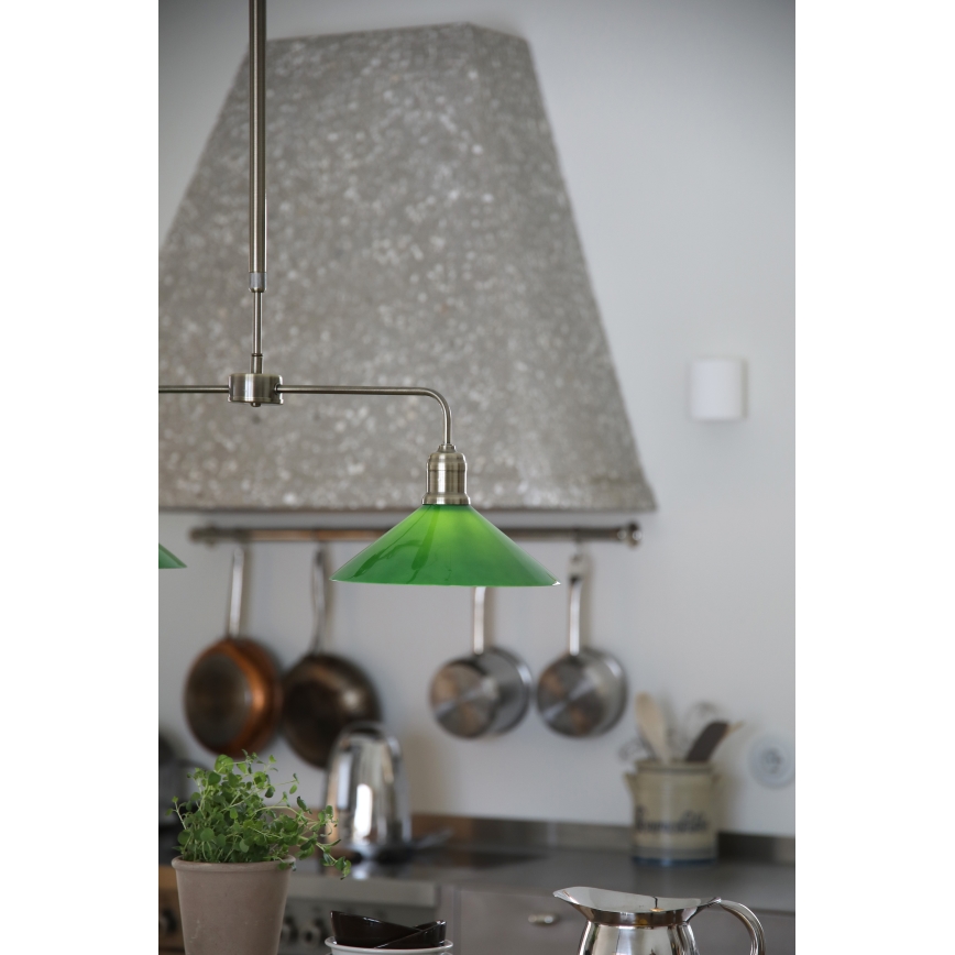 Markslöjd 109161 - Luster na tyči VELA 2xE27/60W/230V zelená/mosadz
