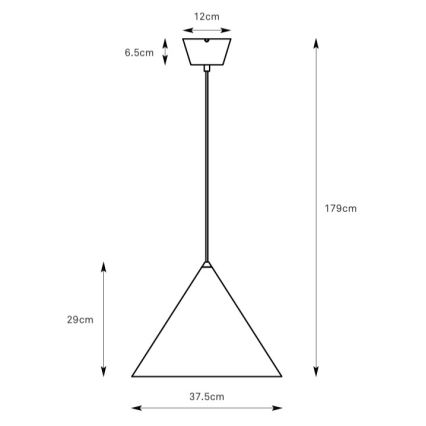 Markslöjd 109162 - Závesný luster na lanku TIP 1xE27/60W/230V pr. 37,5 cm sivý