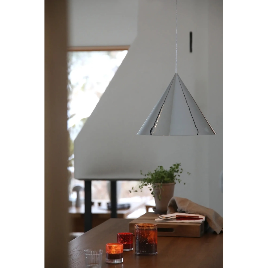 Markslöjd 109163 - Závesný luster na lanku TIP 1xE27/60W/230V priemer 37,5 cm, lesklý chróm