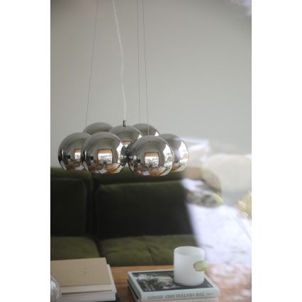 Markslöjd 109167 - Luster na lanku CUPOLO 7xE14/40W/230V lesklý chróm