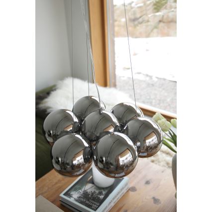 Markslöjd 109167 - Závesné svietidlo na lanku CUPOLO 7xE14/40W/230V Ø 45 cm lesklý chróm