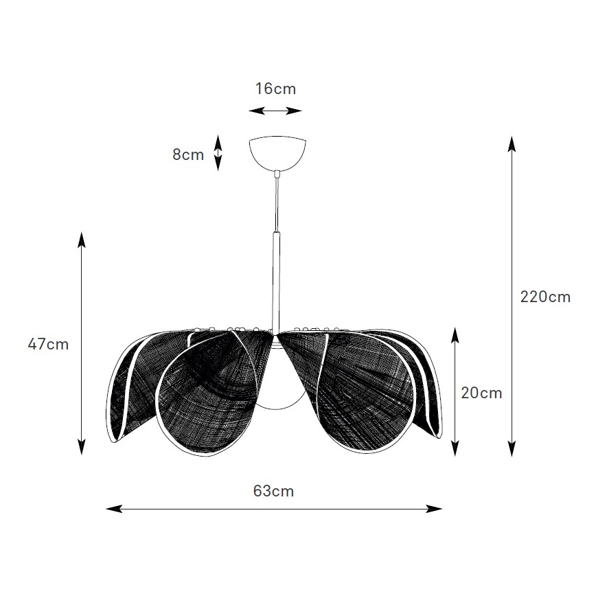 Markslöjd 109169 - Závesné svietidlo STYRKA na kábli 1xE27/40W/230V priemer 63 cm béžové