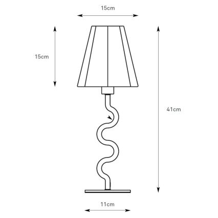 Markslöjd 109171 - Stolová lampa VEYA 1xE14/40W/230V ľan/čierna