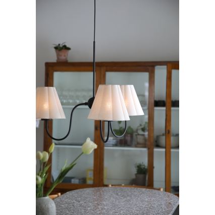 Markslöjd 109172 - Luster na lanku VEYA 3xE14/40W/230V priemer 90 cm ľan/čierna