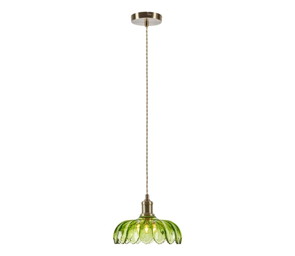 Markslöjd 109177 - Závesný luster na kábli KURAGE 1xE27/40W/230V mosadz/dymovo zelená 109177