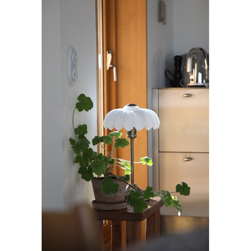Markslöjd 109179 - Stolová lampa KURAGE 1xE27/60W/230V mosadz/biela