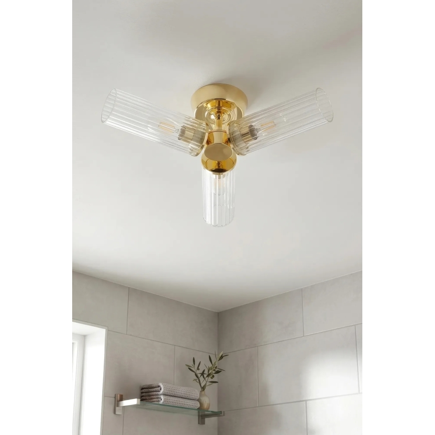 Markslöjd 109238 - Kúpeľňové prisadené svietidlo RIMINI 3xG9/20W/230V IP44 mosadz