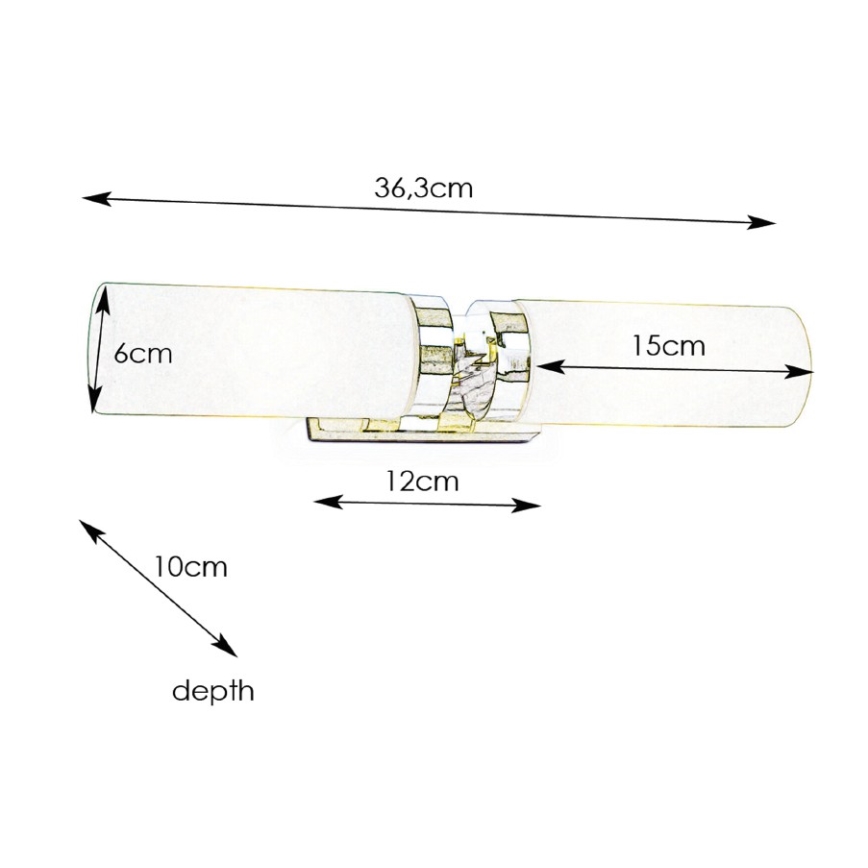 Markslöjd 234841, 450712 - Kúpeľňové nástenné svietidlo STELLA 2xE14/40W/230V IP44