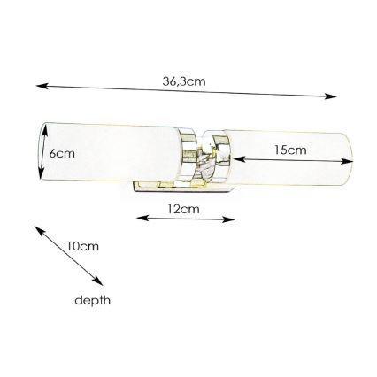 Markslöjd 234844, 450712 - Kúpeľňové nástenné svietidlo STELLA 2xE14/40W/230V IP44
