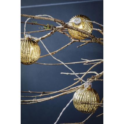 Markslöjd 703781 - LED Vianočná reťaz BIGSOLO 10xLED/3xAA 1,65m teplá biela